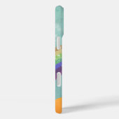 モノグラムレトロキツネアートアクアオレンジレトロ Case-Mate iPhoneケース (裏面 / 右)