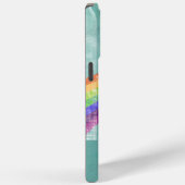 モノグラムレトロキツネアートアクア自然トーンヒュース Case-Mate iPhoneケース (裏面 / 右)