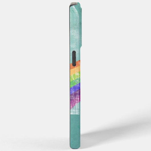 モノグラムレトロキツネアートアクア自然トーンヒュース Case-Mate iPhoneケース (裏面 / 右)