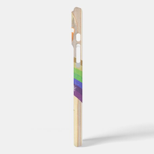 モノグラムレトロキツネアートライムオレンジレトロiphone 5 Case-Mate iPhoneケース (裏面 / 左)