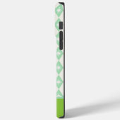 モノグラムレトロクリスマスダイヤモンドピンク&グリーン Case-Mate iPhoneケース (裏面 / 左)