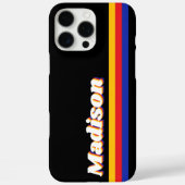 モノグラムレトロストライプ数 Case-Mate iPhoneケース (裏面)