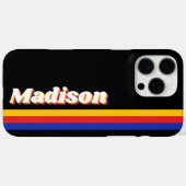 モノグラムレトロストライプ数 Case-Mate iPhoneケース (裏面 (横))