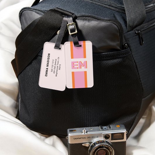 モノグラムレトロピンク ラゲッジタグ