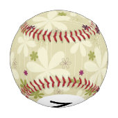 モノグラムレトロフローラ背景 野球ボール (裏面)