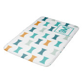 モノグラムレトロミッドセンチュリー幾何学模様 バスマット (アングル)