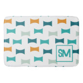 モノグラムレトロミッドセンチュリー幾何学模様 バスマット (正面)