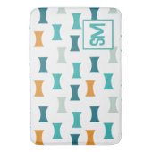 モノグラムレトロミッドセンチュリー幾何学模様 バスマット (正面縦)