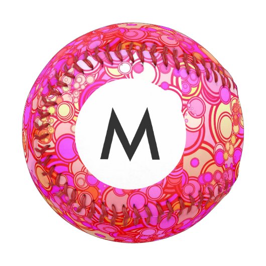 モノグラムレトロ円 野球ボール (正面左)