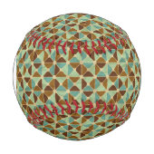 モノグラムレトロ幾何学模様 野球ボール (正面)