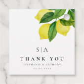 モノグラムレモンシトラスブランチグリーナリー結婚ズ フェイバータグ (裏面)