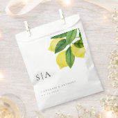 モノグラムレモンシトラスブランチグリーナリー結婚ズ フェイバーバッグ (クリップ留めされた状態)