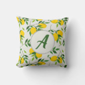 モノグラムレモンホワイト枕 クッション (正面)