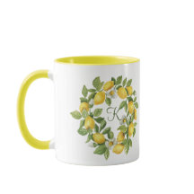 モノグラムレモンリースグリーンイエロー