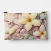モノグラムレースピンクと黄色の春の花 アクセサリーポーチ (裏面)