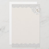 モノグラムレース（カスタマイズ可能） 便箋 (正面/裏面)