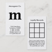 モノグラムロイヤリティリワードカード ロイヤリティカード (正面/裏面)