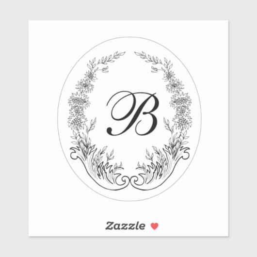 モノグラムロゴがエンブレム シール (シート)