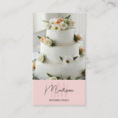 モノグラムロゴベーカリーケーキピンク 名刺 (正面)