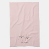 モノグラムロゴベーカリーピンク キッチンタオル (縦)