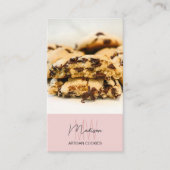 モノグラムロゴベーカリーQRピンク 名刺 (正面)