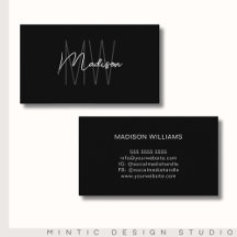 モノグラムロゴ白黒ミニマルモダンリスト