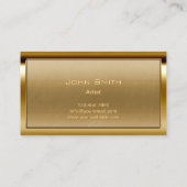 モノグラムロゴ金ゴールド枠モダンブロンズ 名刺 (裏面)