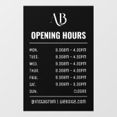 モノグラムロゴ オープニングタイムズ ウィンドウサイン (シート)