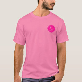 モノグラムロゴ メイクアップアーティスト ビジネス ピンク Tシャツ