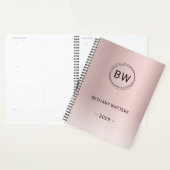 モノグラムロゴ ローズゴールド ブラッシュ メタリック 年間 プランナー手帳 (ディスプレー)