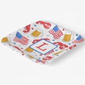 モノグラムロブスタービアフラッグスター ペーパープレート (傾斜あり)