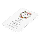 モノグラムロマンチックバラフローラハート保存日付 マグネット (左側)