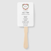 モノグラムロマンチックバラフローラハート ハンドファン (正面)