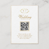 モノグラムロマンチック書道QRコード結婚ズ エンクロージャーカード (正面)