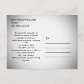 モノグラムローレルブラック/ホワイト 案内ポストカード (裏面)