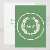 モノグラムローレルリーフリース 招待状 (正面/裏面)