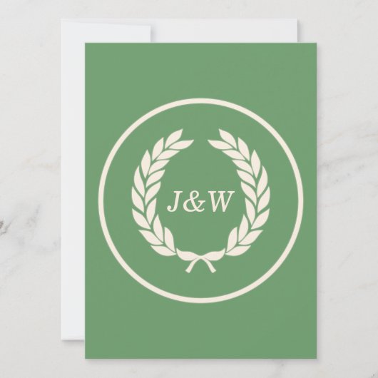 モノグラムローレルリーフリース 招待状 (正面)