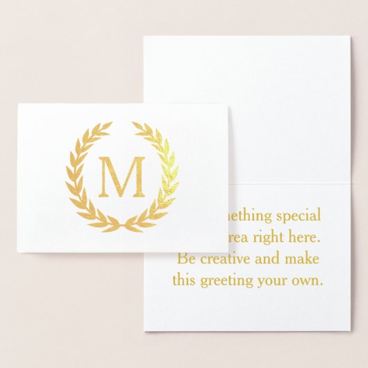 モノグラムローレル 箔カード (ディスプレー)