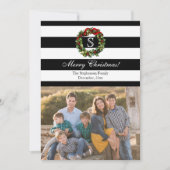 モノグラムワイドストライプクリスマスフォト シーズンカード (正面)
