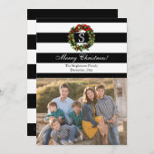 モノグラムワイドストライプクリスマスフォト シーズンカード (正面/裏面)