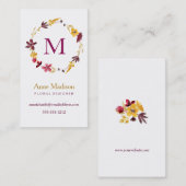 モノグラムワイルドフラワーリース 名刺 (正面/裏面)