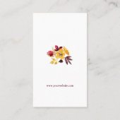 モノグラムワイルドフラワーリース 名刺 (裏面)