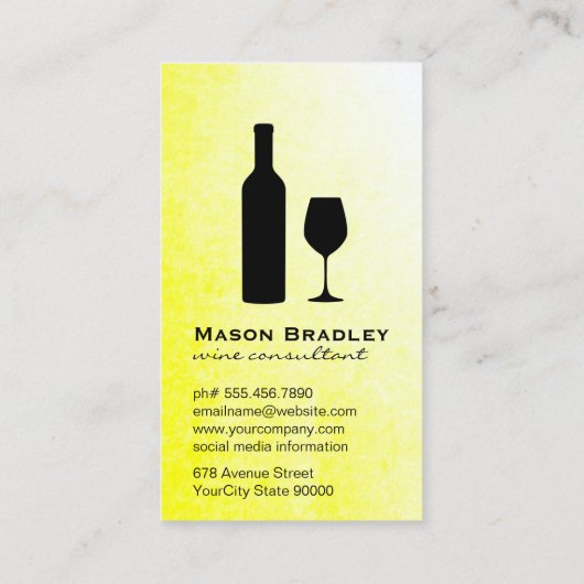 モノグラムワインイエロー 名刺 (裏面)