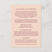 モノグラムワインレッド結婚ピーチのゲスト情報 エンクロージャーカード (裏面)