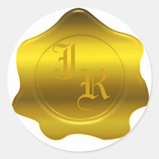 モノグラムワックスシール結婚式用シール ラウンドシール (正面)