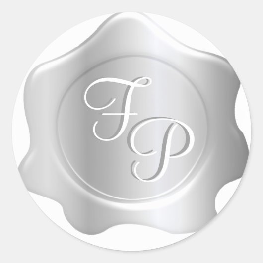 モノグラムワックスシール結婚式用シール ラウンドシール (正面)