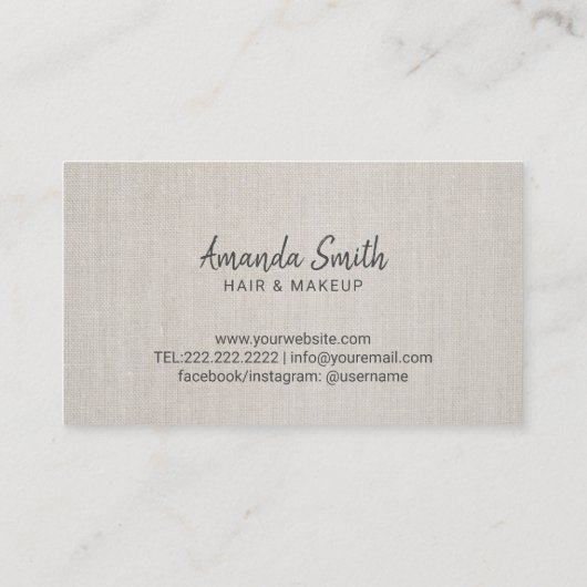 モノグラムヴィンテージさくらんぼブロッサムヘアメイクアップサロン 名刺 (裏面)