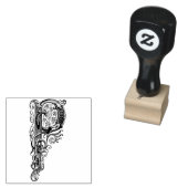 モノグラムヴィンテージイニシャル文字P ラバースタンプ (押印)