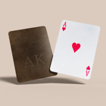 モノグラムヴィンテージエレガントブラウンレザールック