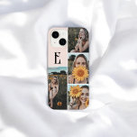 モノグラムヴィンテージシック写真赤面ピンク iPhone 14ケース<br><div class="desc">ミニマルなケースはモノグラムをヴィンテージフォントに備えている。</div>